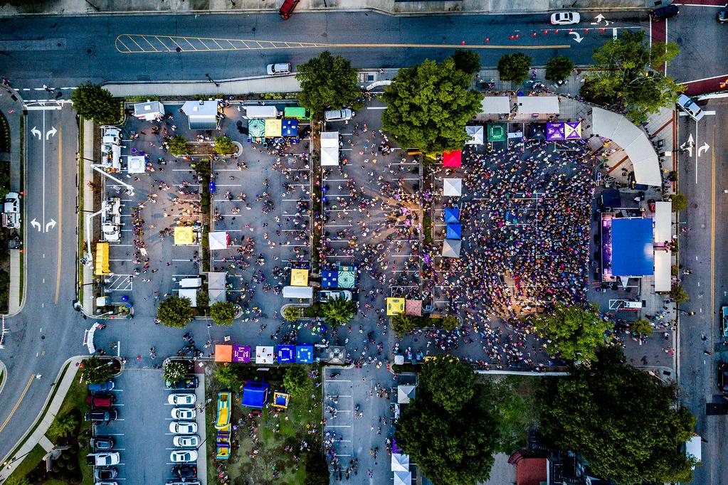 Umbrella Market Aerial view